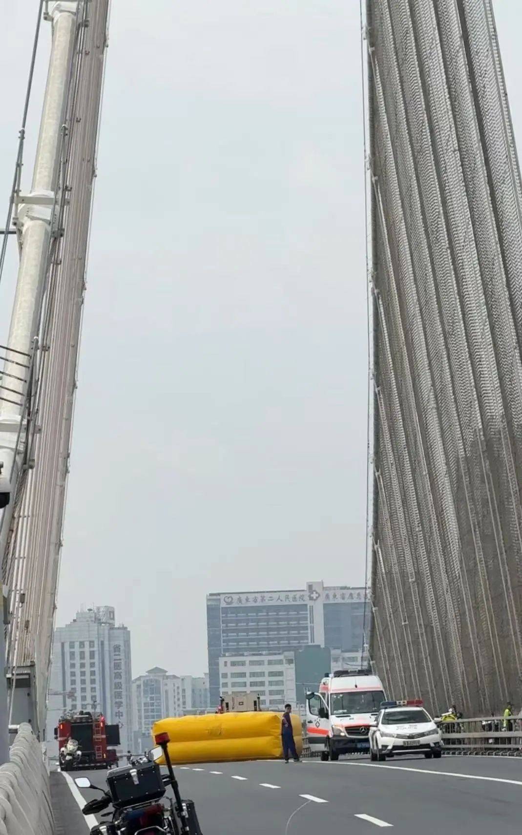 广州猎德大桥突发事件已处理完毕，交通恢复正常